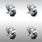 Service Caster 3.5 Inch SS Thermoplastic Rubber Wheel Swivel Bolt Hole Caster Set with Brake SCC-SSBH20S3514-TPRB-TLB-4 - alternate 1